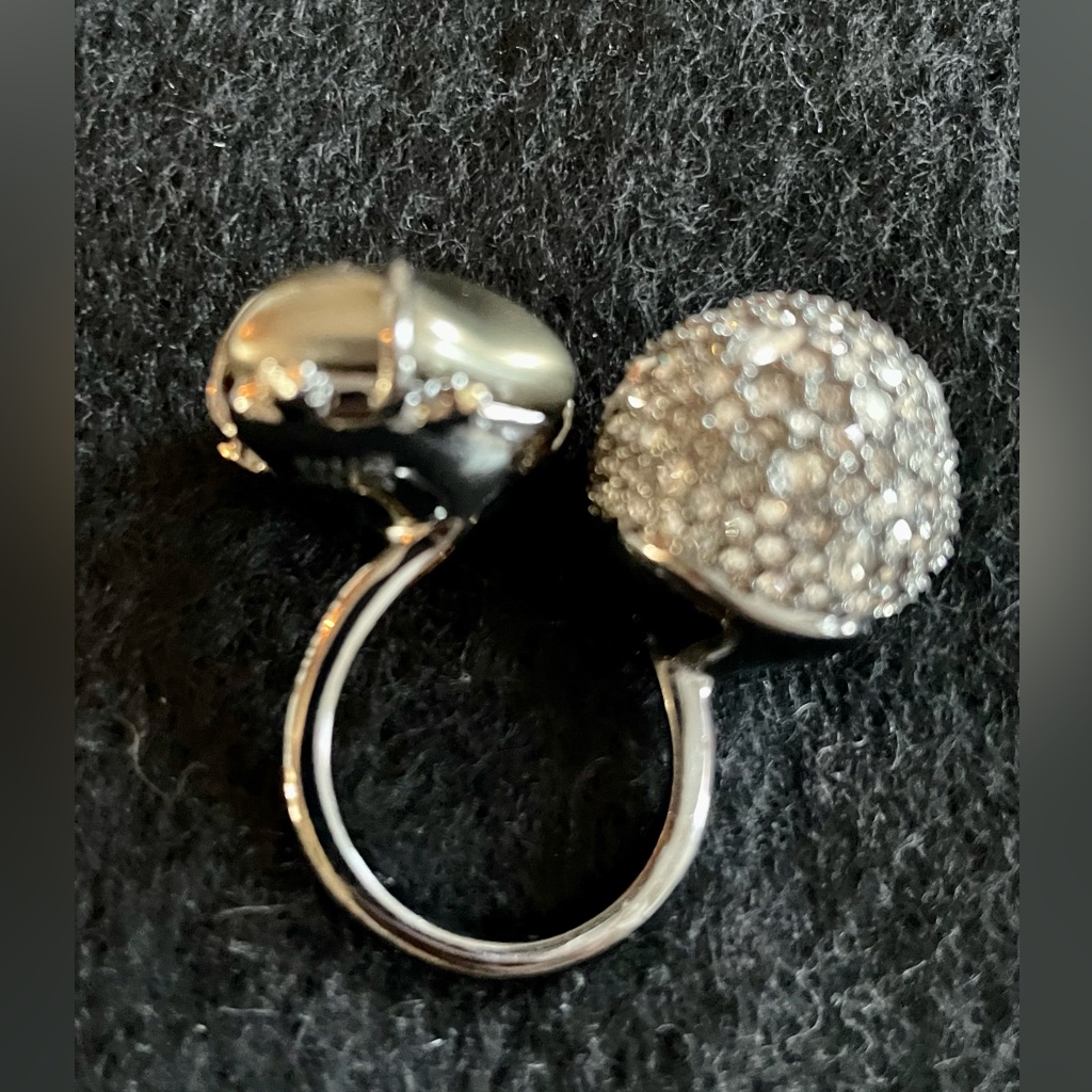 Alexis Bittar Crystal And Faux Pearl Ring